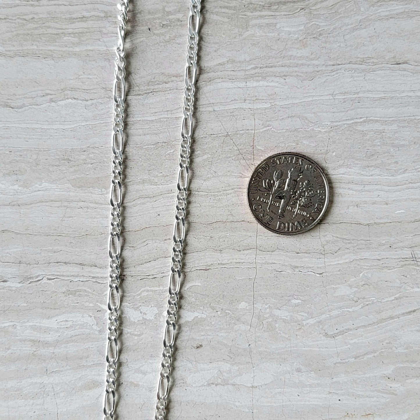 fsilver figaro chain