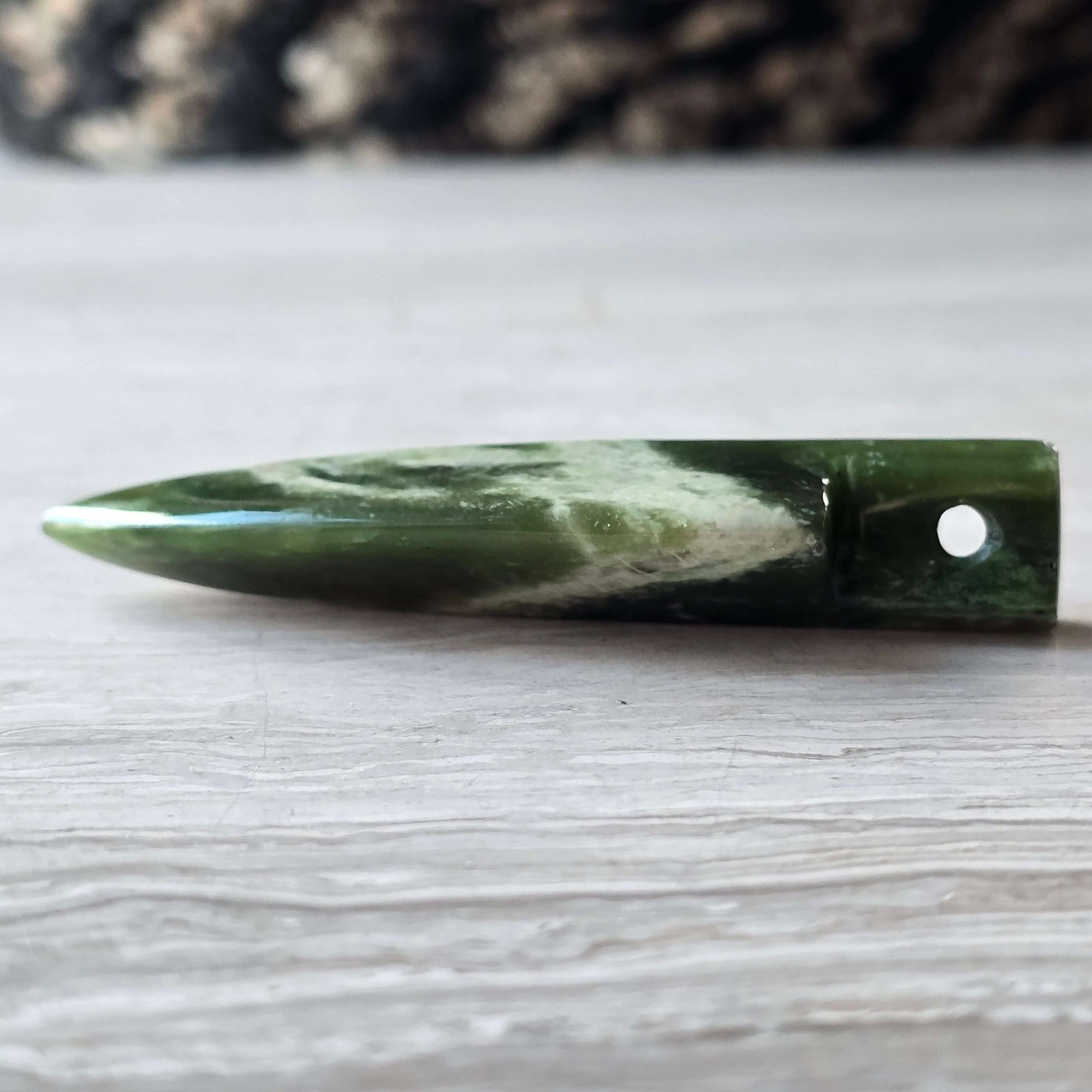 Large Jade Arrowhead Pendant