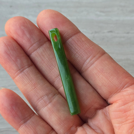Modern Jade Bar Pillar Pendant