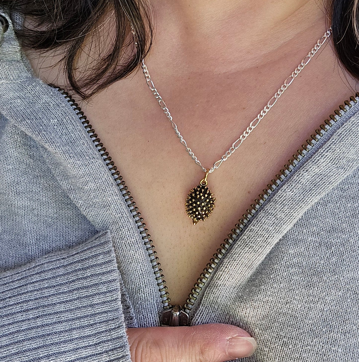 Gold Hedgehog Charm
