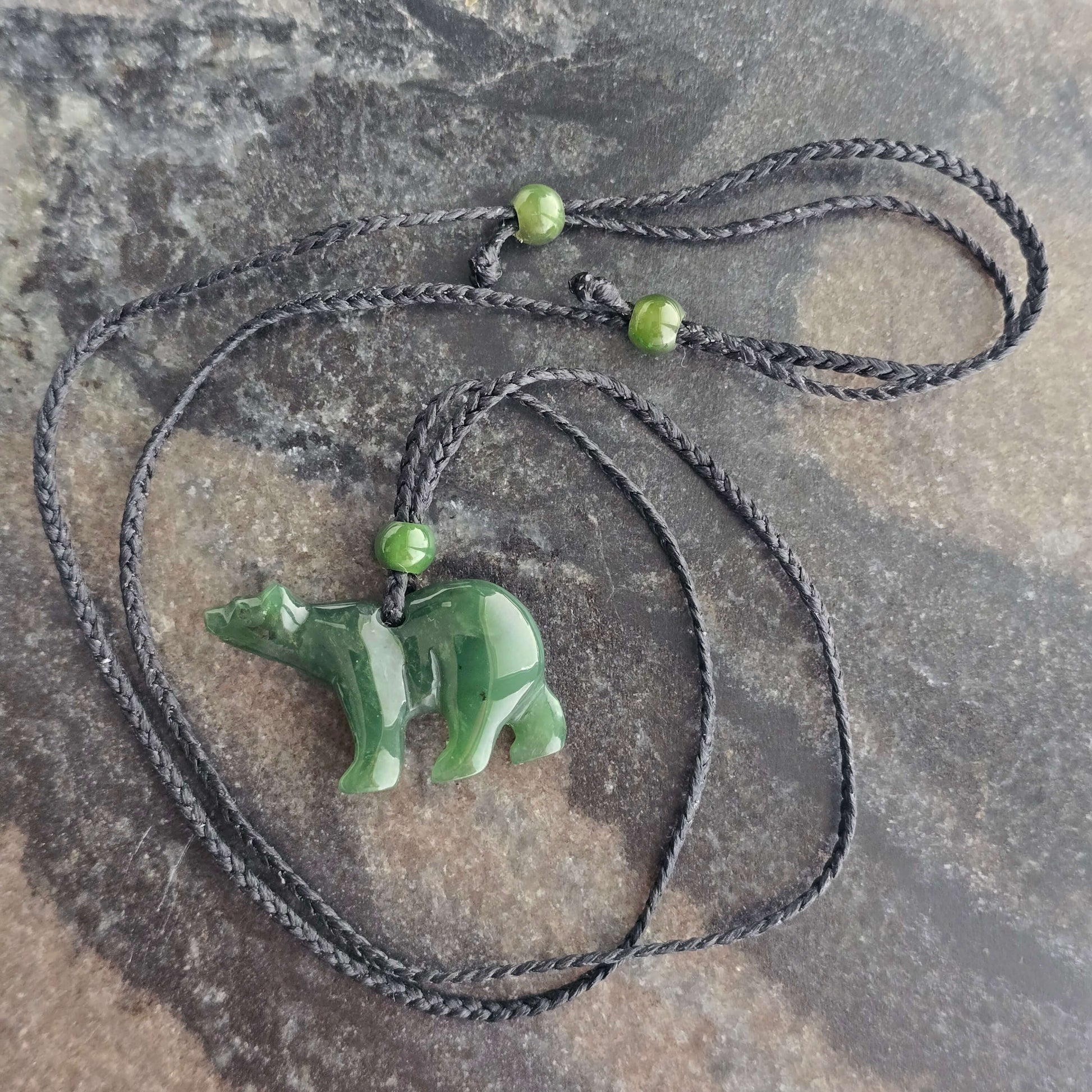 Large Jade Polar Bear Necklace