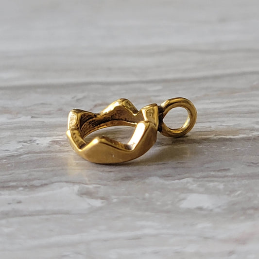 Gold Crown Charm Bead Holder Bracelet Bead for European bracelets
