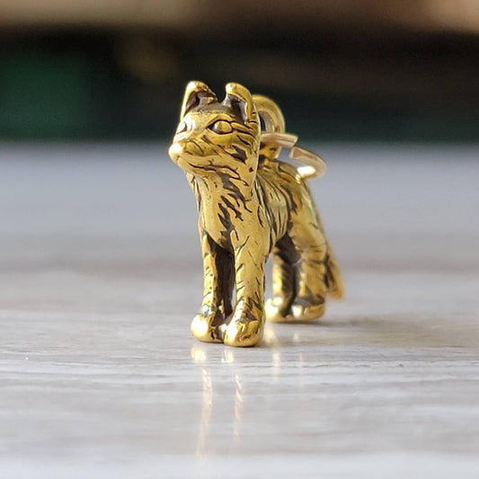 Gold German Shepard charm