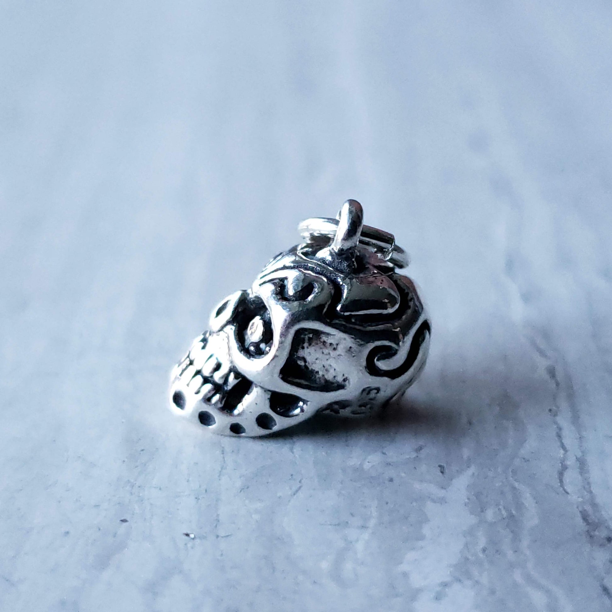 Silver Sugar Skull Pendant Pendant Charm
