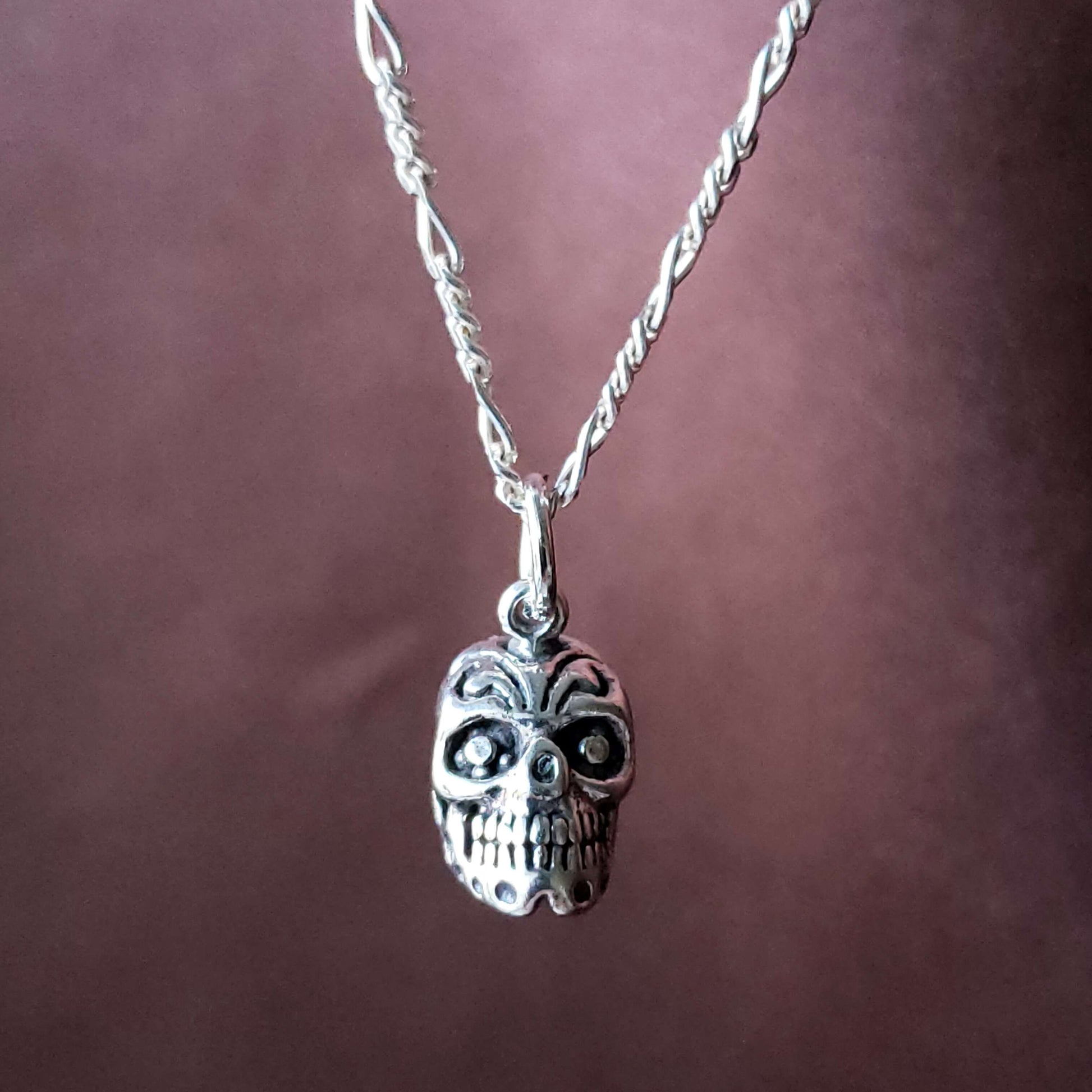 Silver Sugar Skull Pendant Pendant Charm