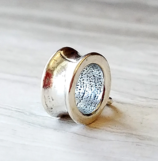 sterling silver charm holder spacer bead for Pandora Trollbead