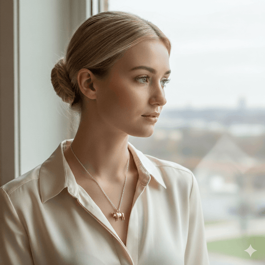 Gold Brahman Bull Necklace Charm