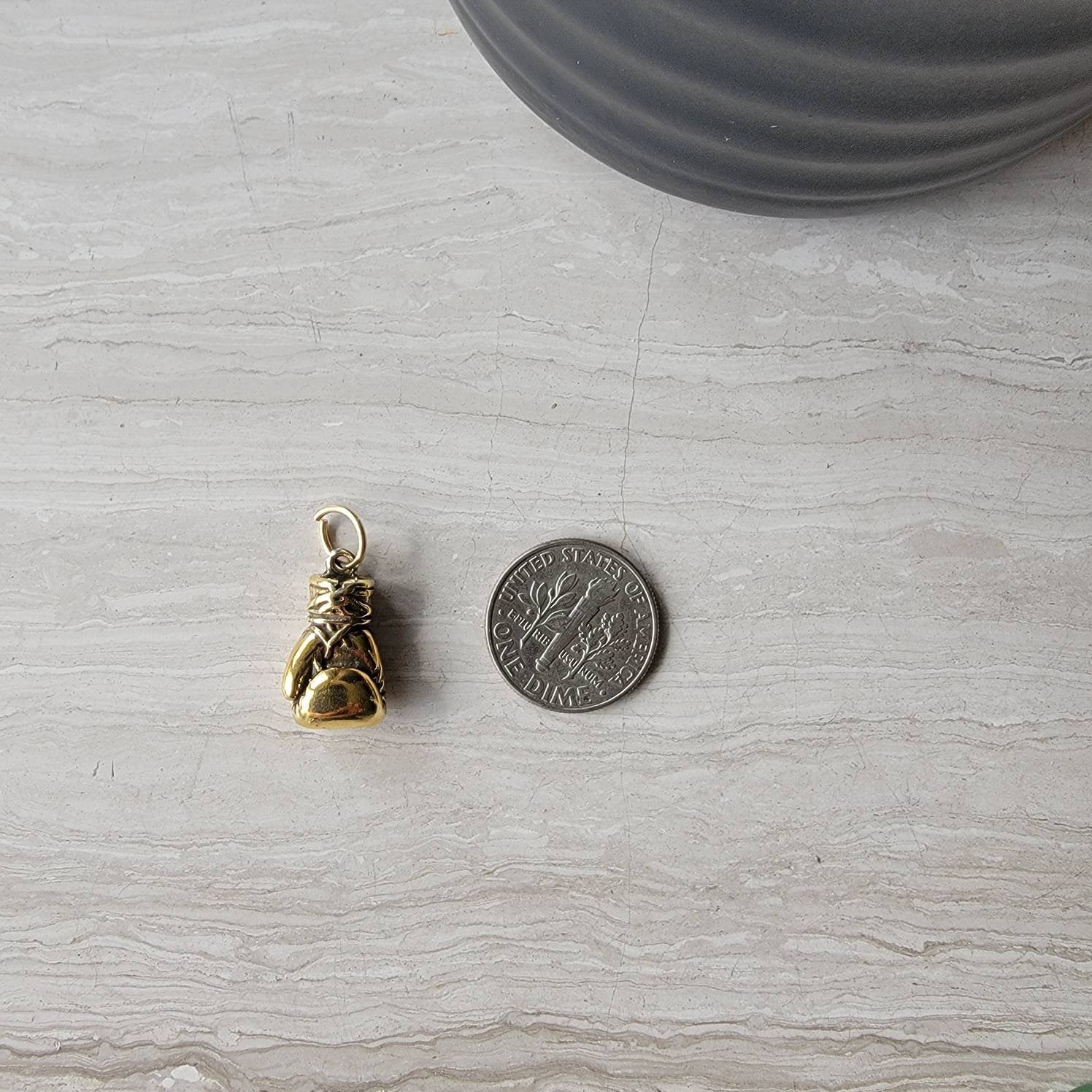 gold boxing glove charm