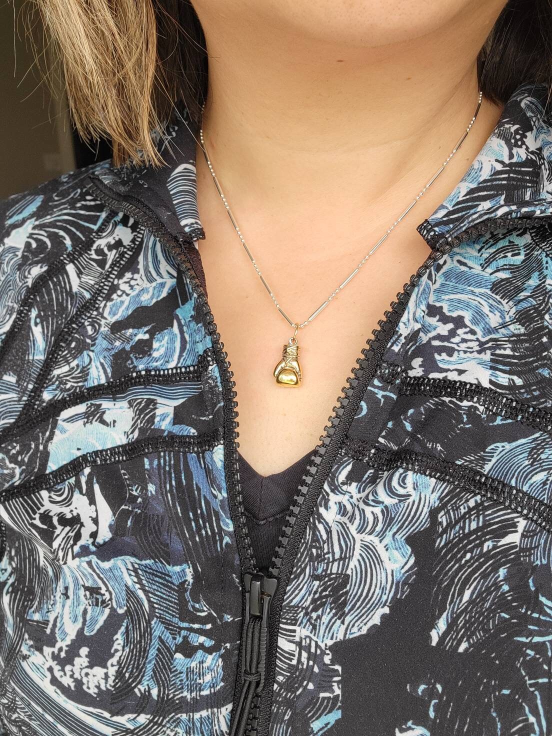 gold boxing glove charm