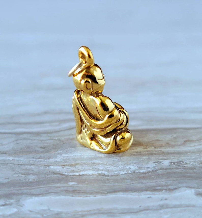 Gold laughing buddha pendant