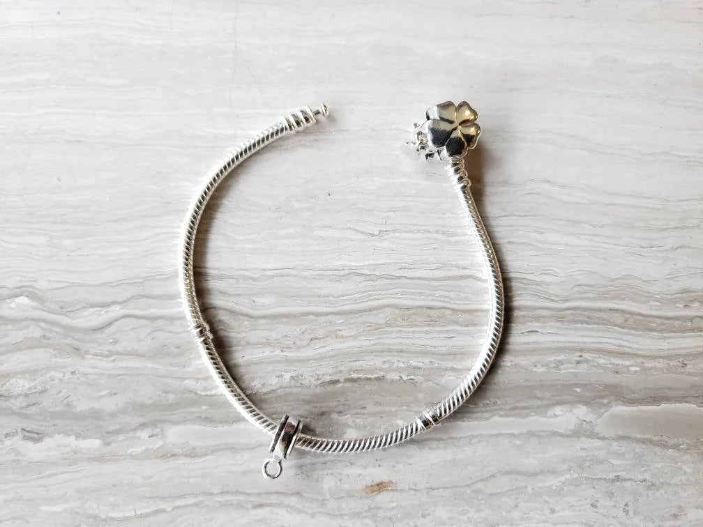 silver spacer bead charm holder