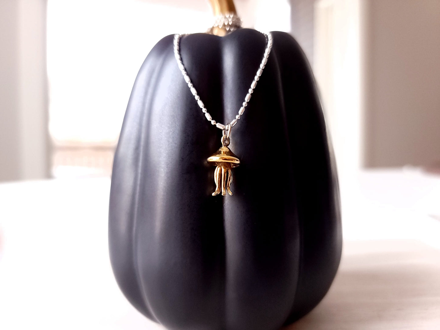 jellyfish gold charm