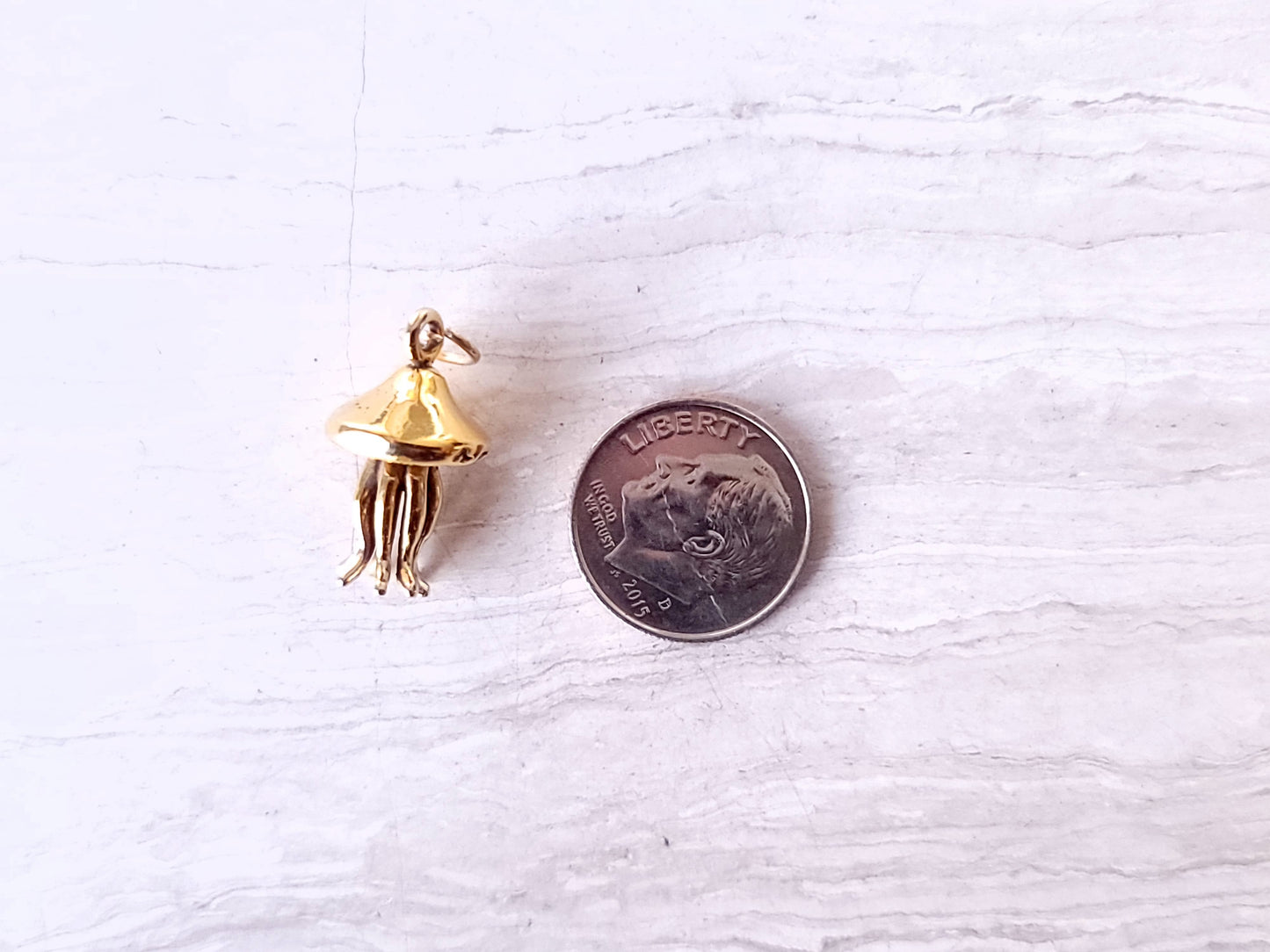 jellyfish gold charm