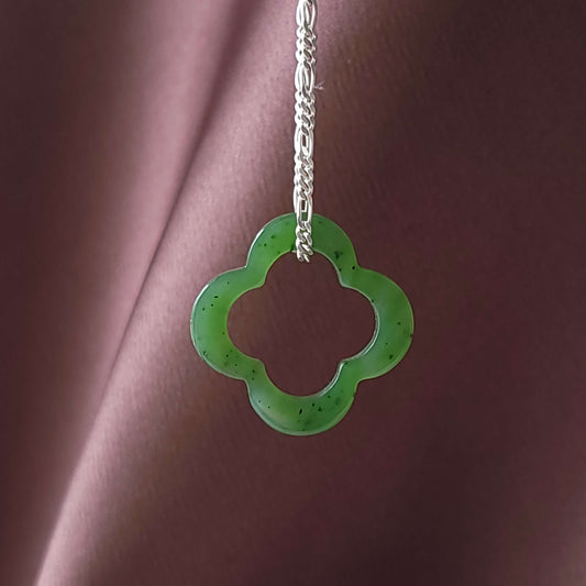 Real jade clover pendant, modern Minimalist style