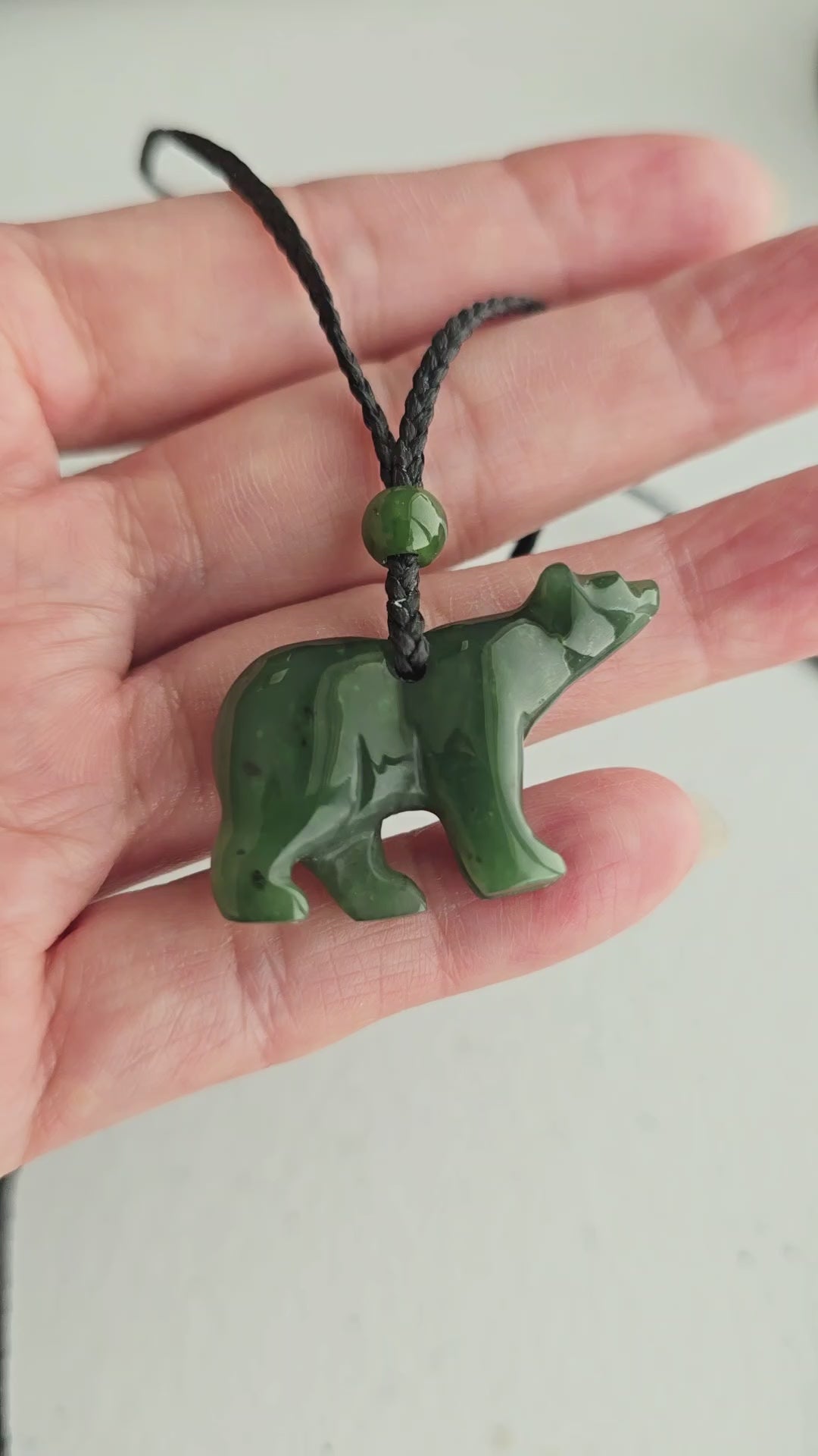 Jade Polar Bear Necklace