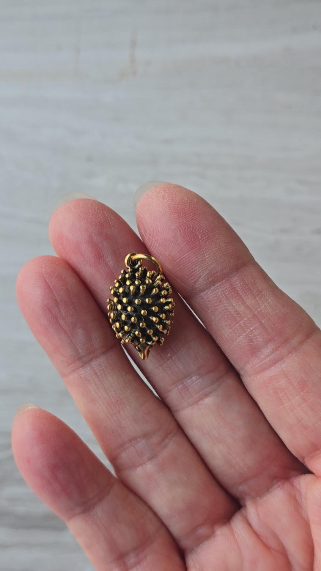 Gold Hedgehog Charm