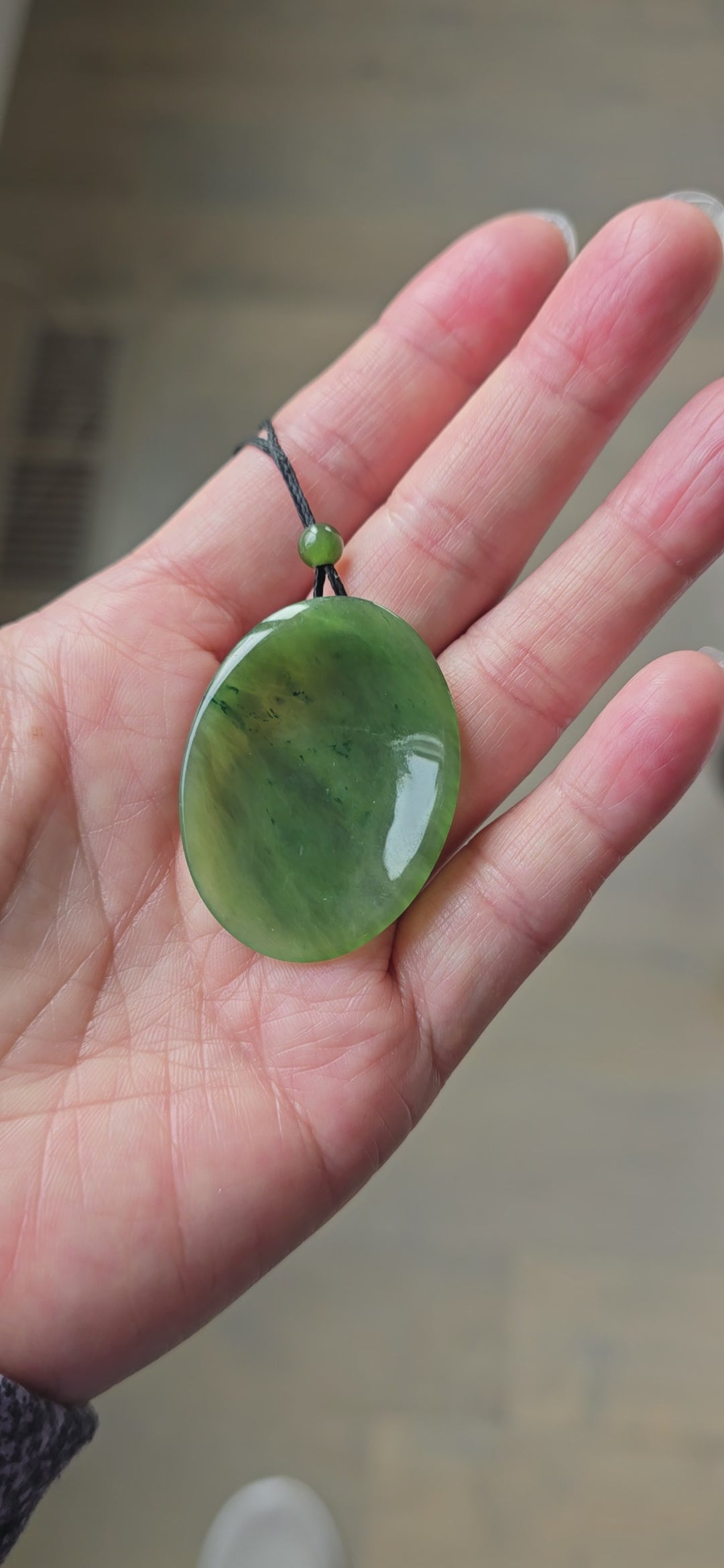 real jade worry stone necklace