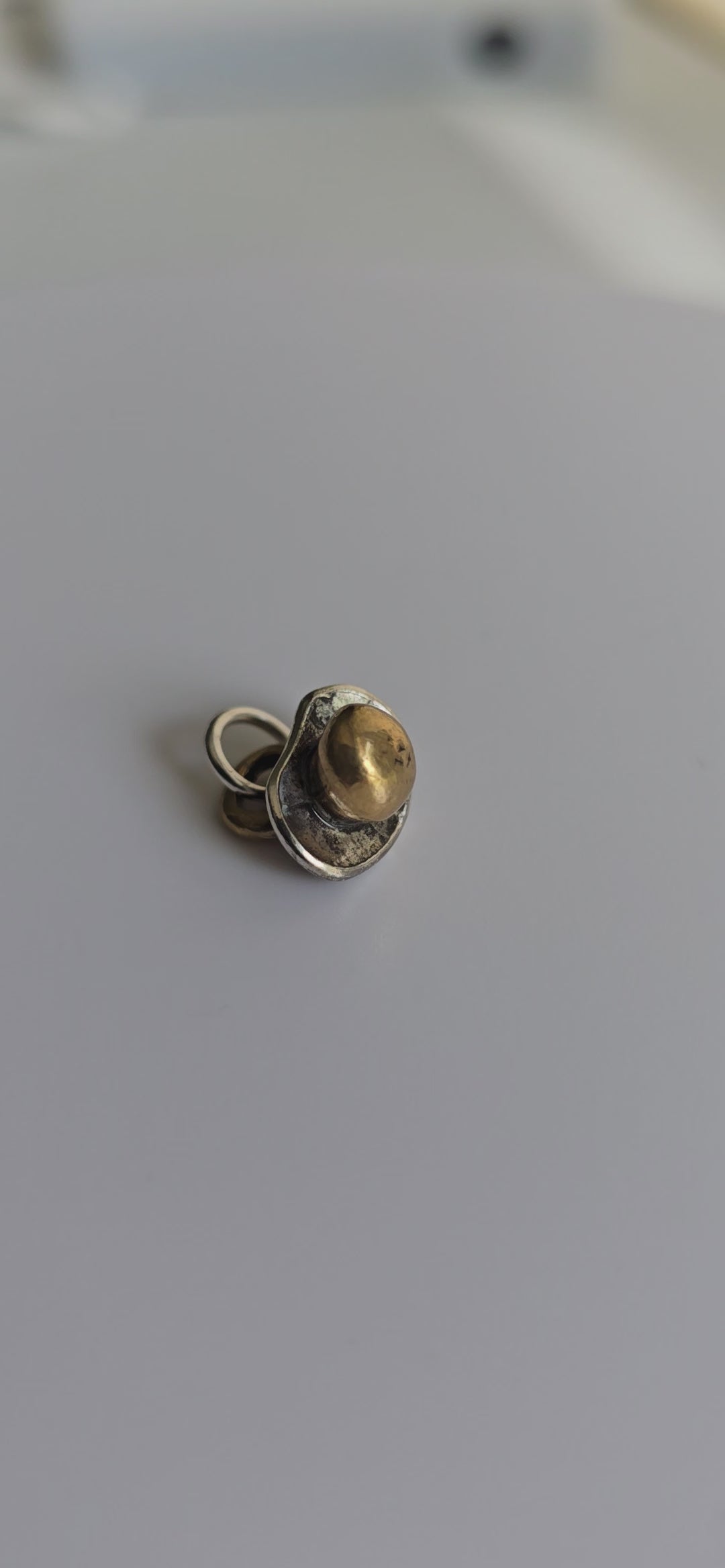 Silver baby pacifier southern charm pendant