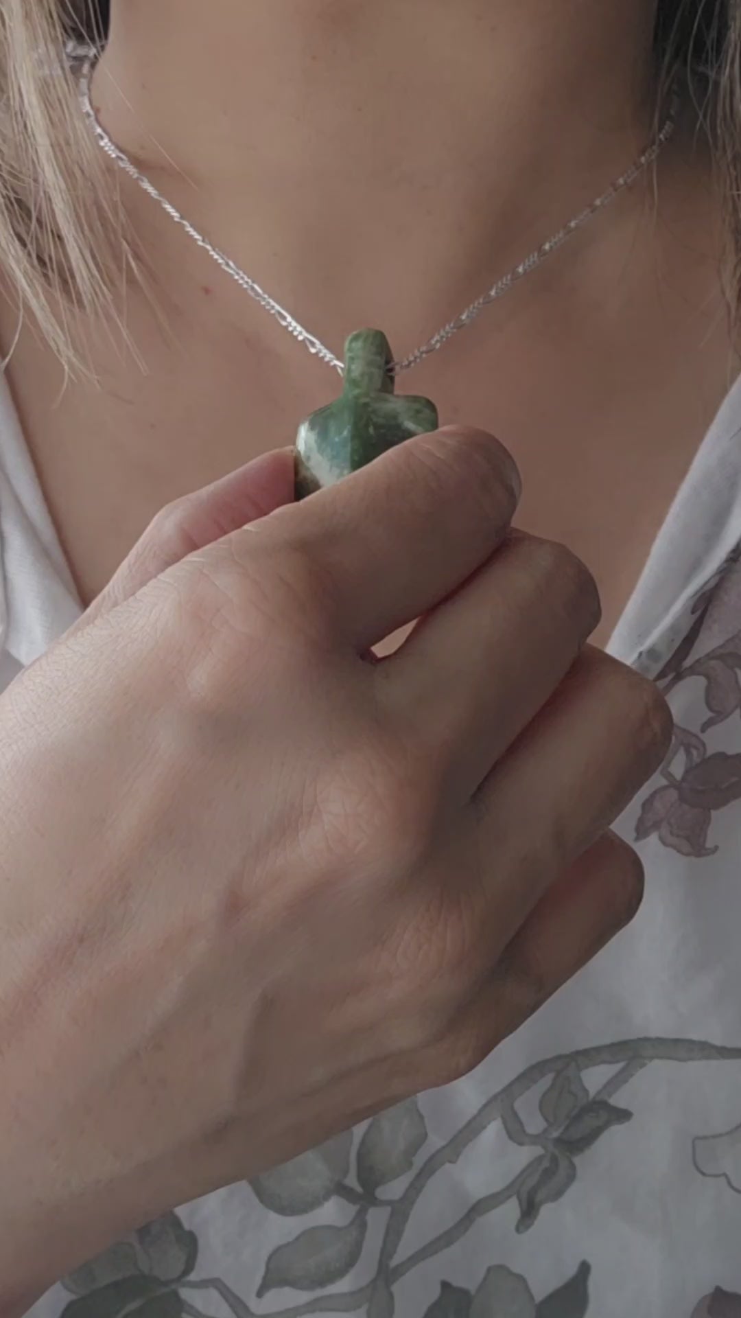 Large Jade Arrowhead Pendant video