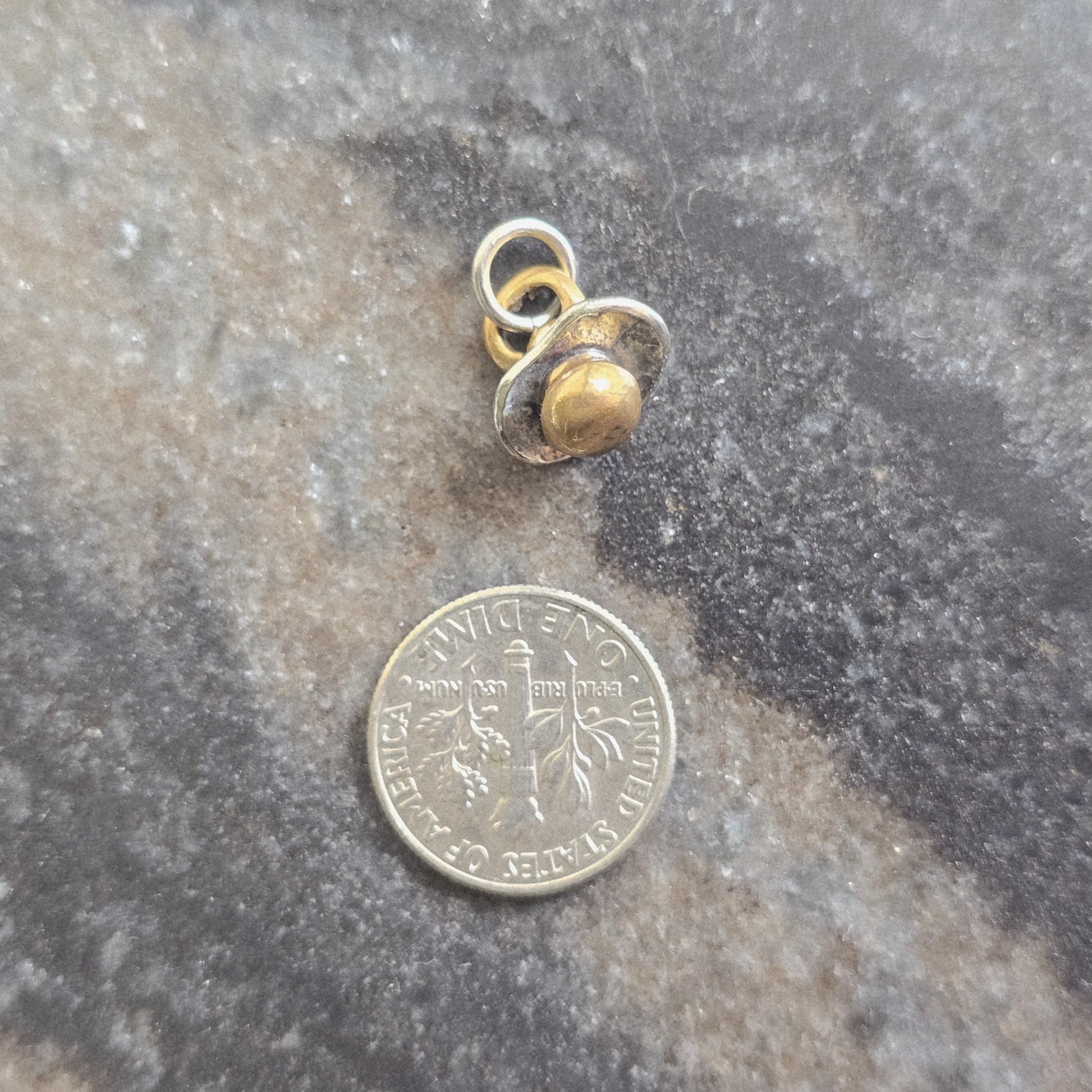 Silver baby pacifier southern charm pendant