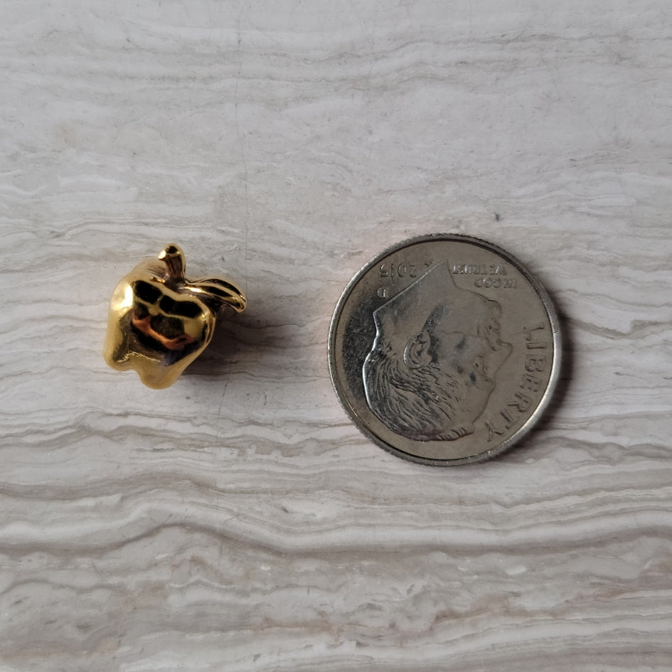 gold apple bracelet charm