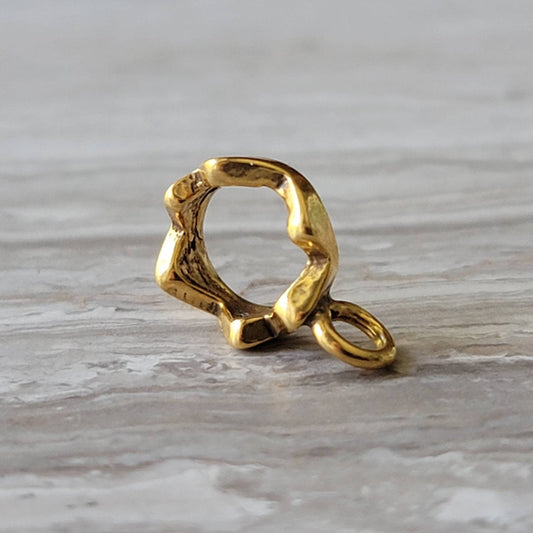 Gold Crown Charm Bead Holder Bracelet Bead for European bracelets