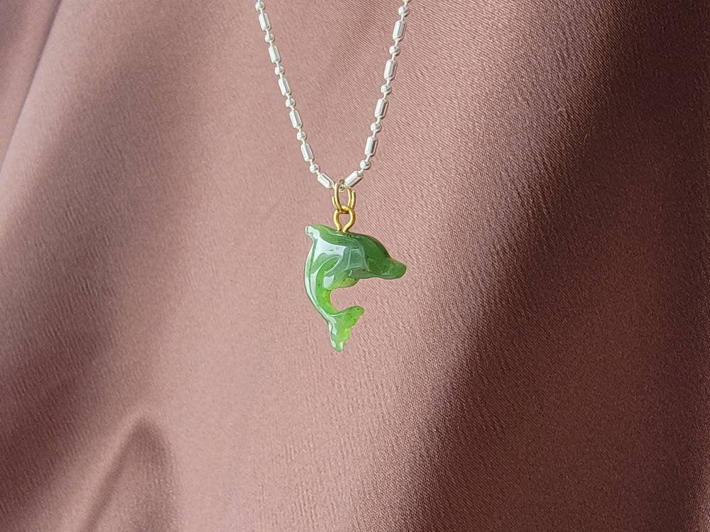 jade dolphin charm