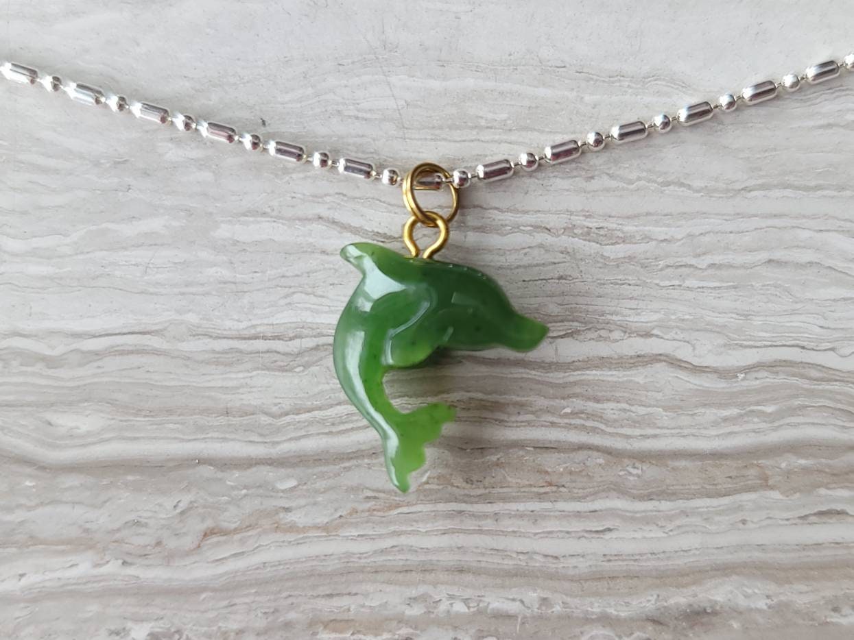 jade dolphin charm