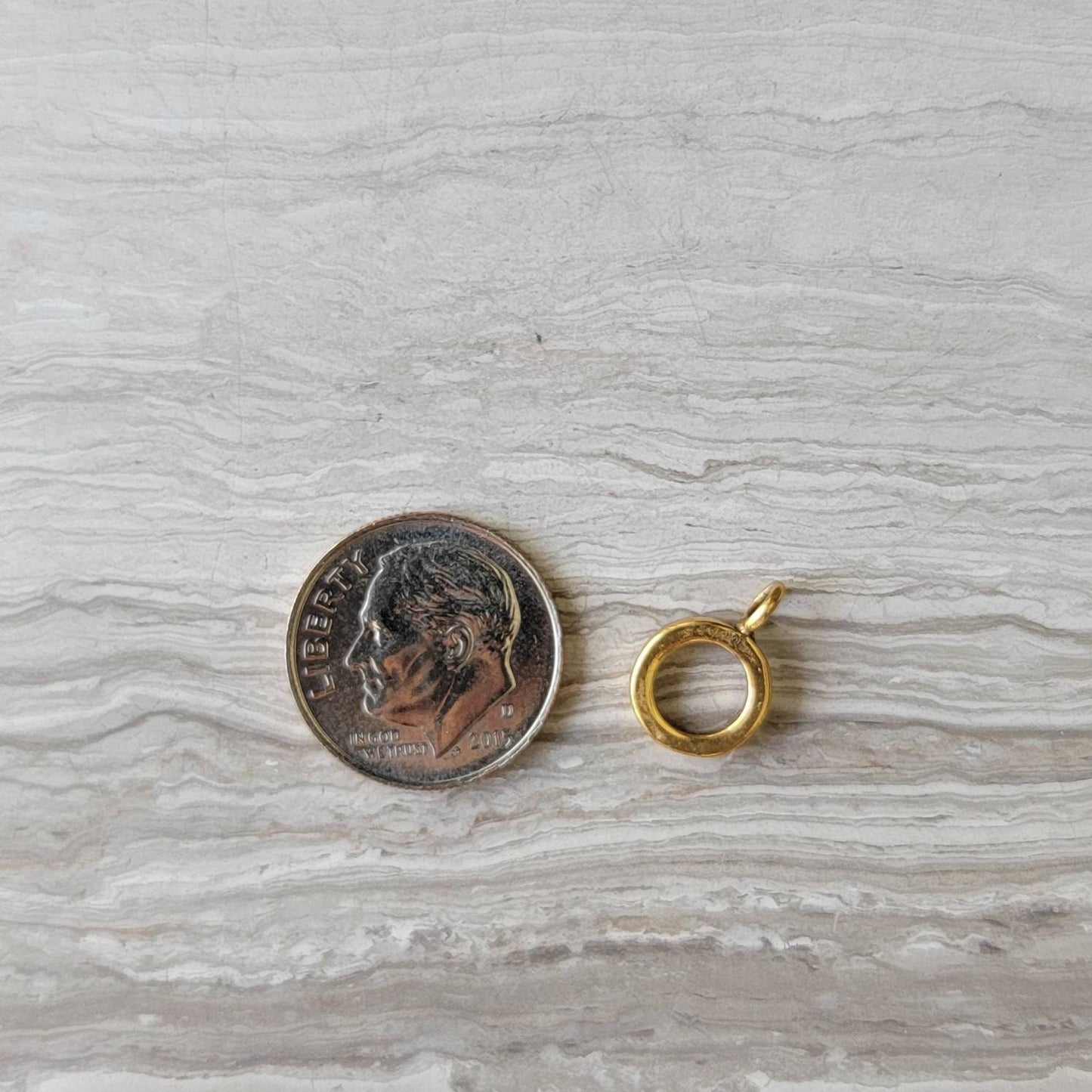 Gold Charm Holder Bracelet Spacer Bead for European Charm Bracelets