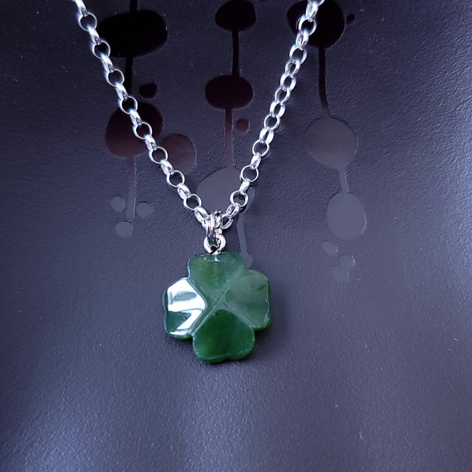 jade 4 leave clover charm
