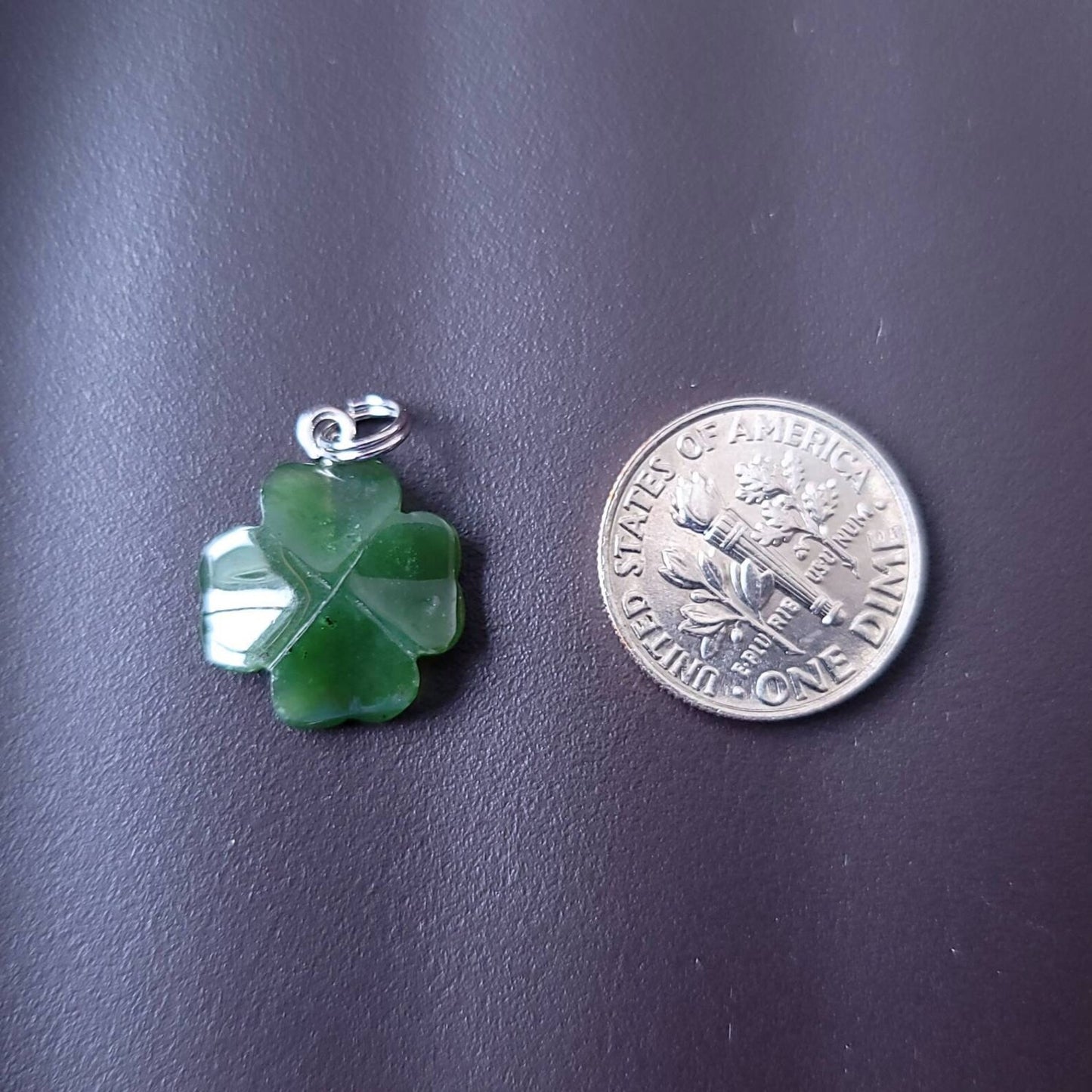jade 4 leave clover charm