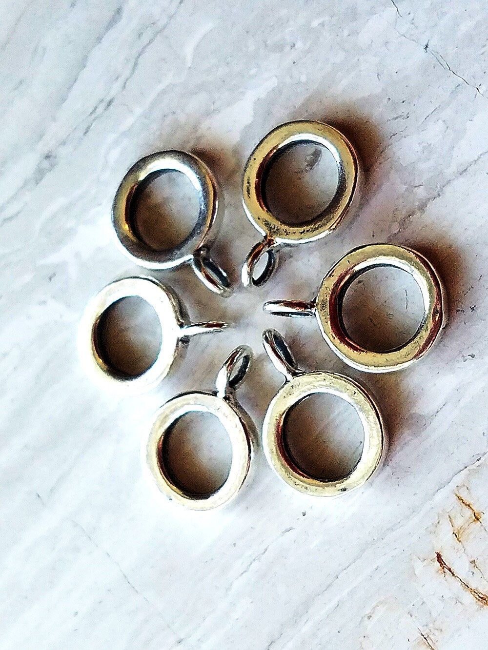 Sterling Silver Charm Holder Bail Spacer Bead, Compatible with European Charm Bracelets