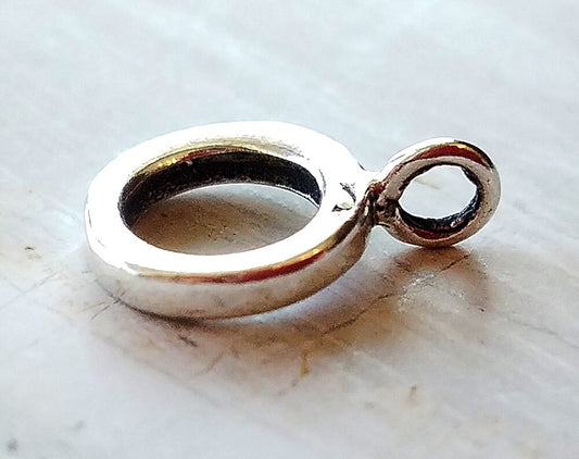 Sterling Silver Charm Holder Bail Spacer Bead, Compatible with European Charm Bracelets