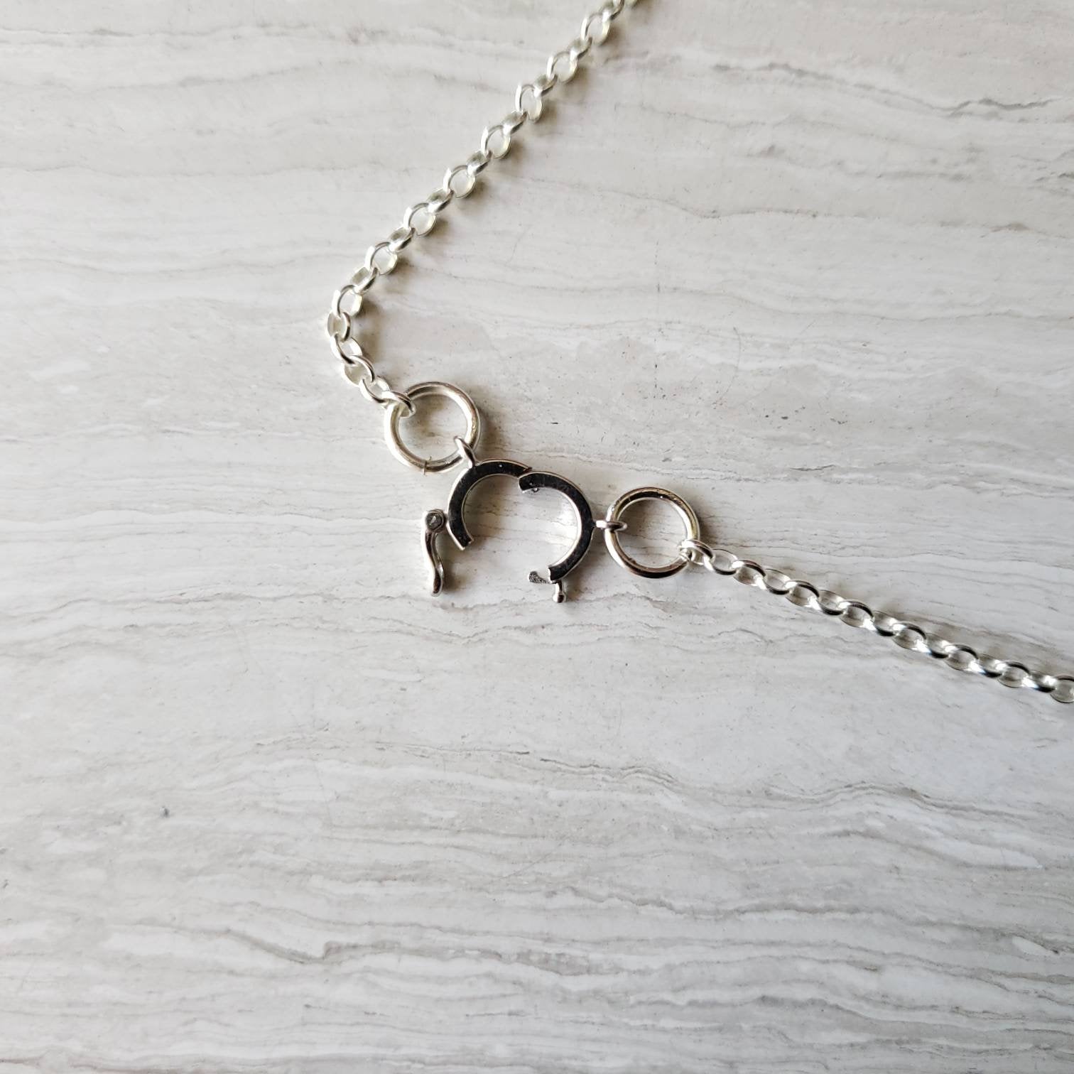 18" rolo chain  with custom bail