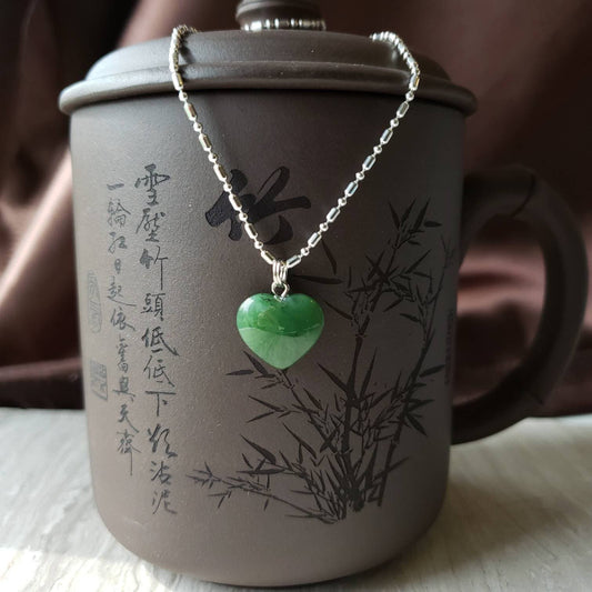 jade heart charm