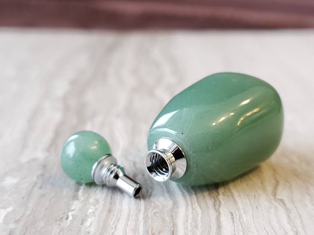 Green Aventurine Gem Bottle Necklace