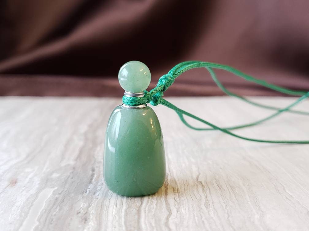 Green Aventurine Gem Bottle Necklace