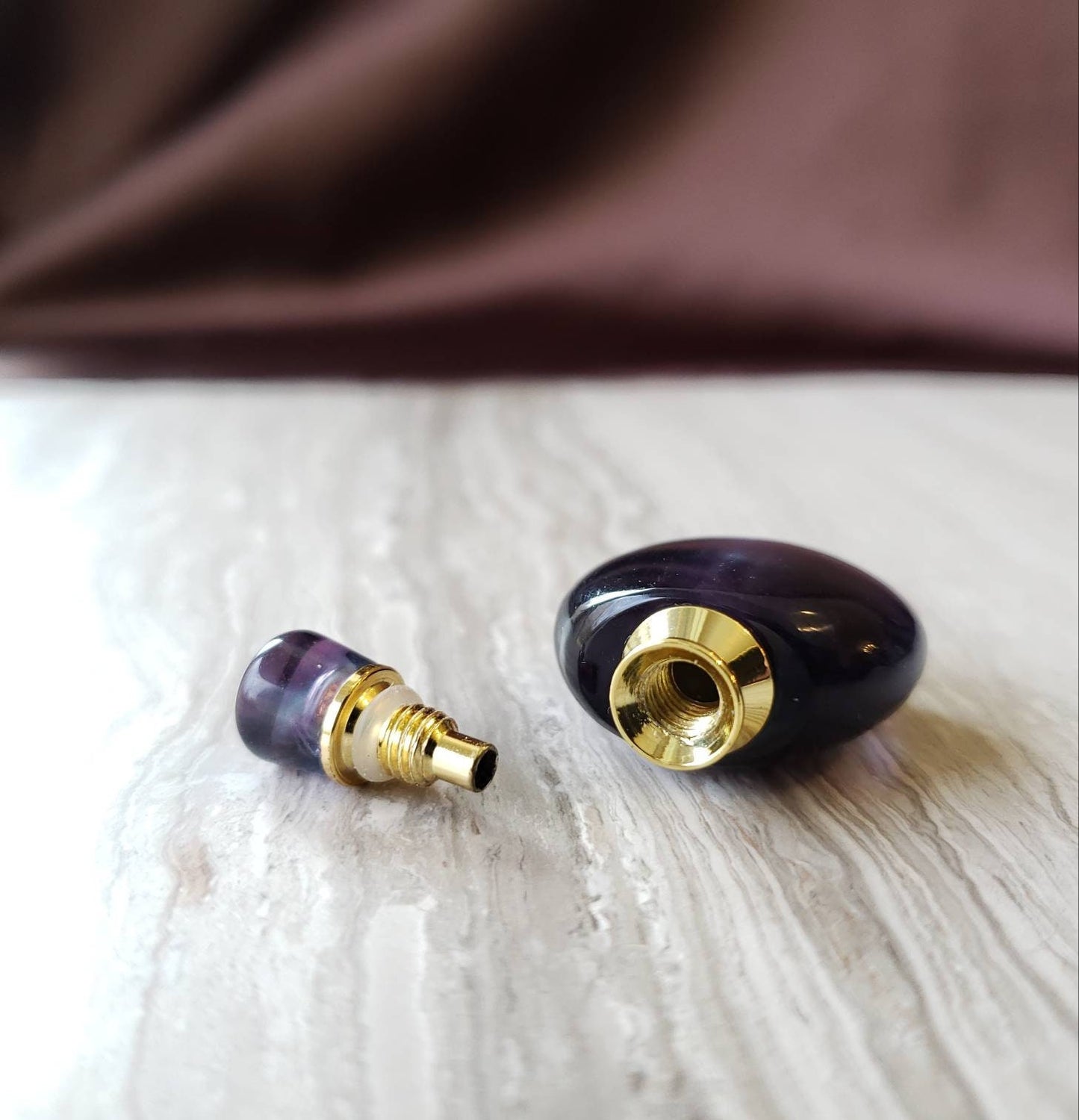 Fluorite Gem Bottle Pendant Necklace