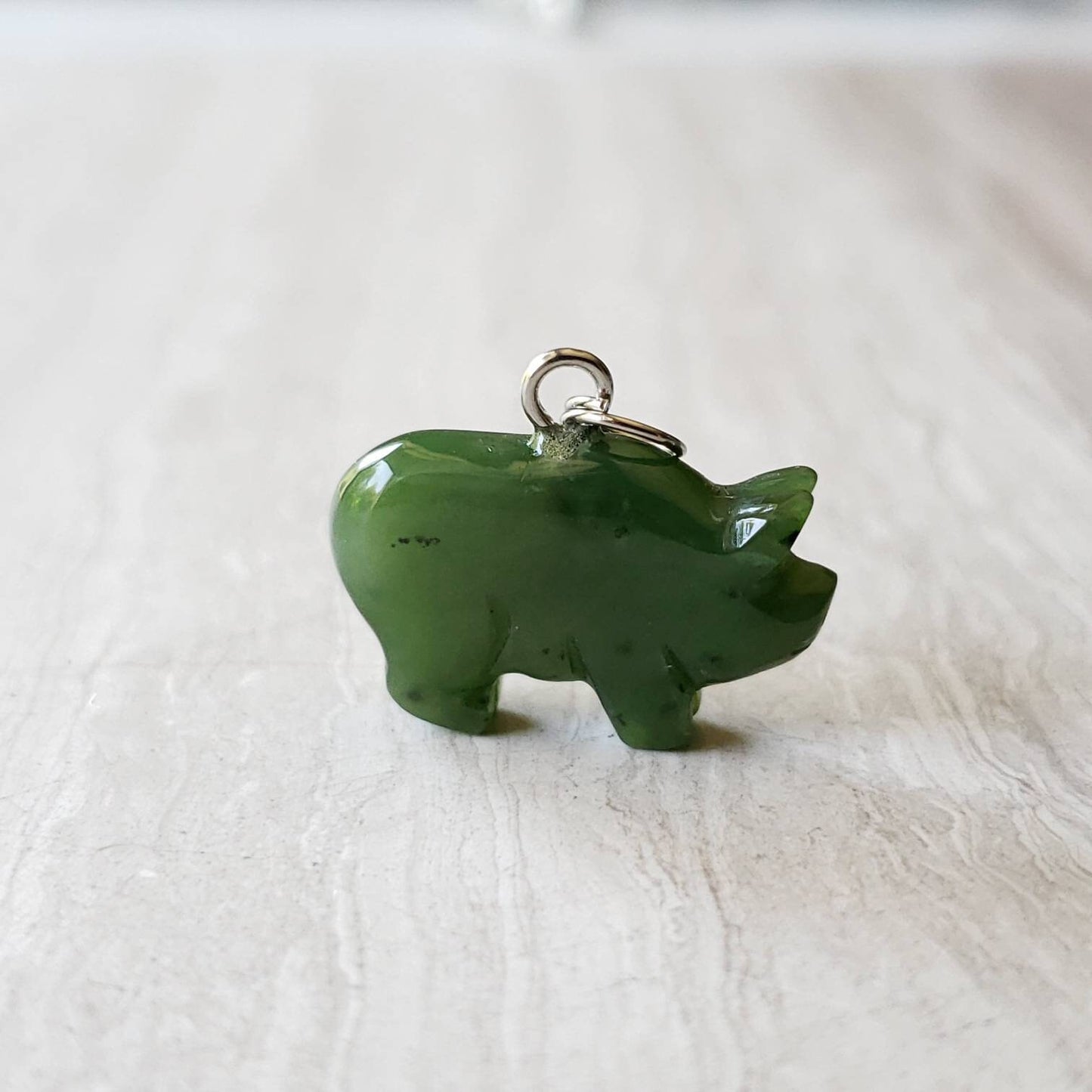 jade pig charm