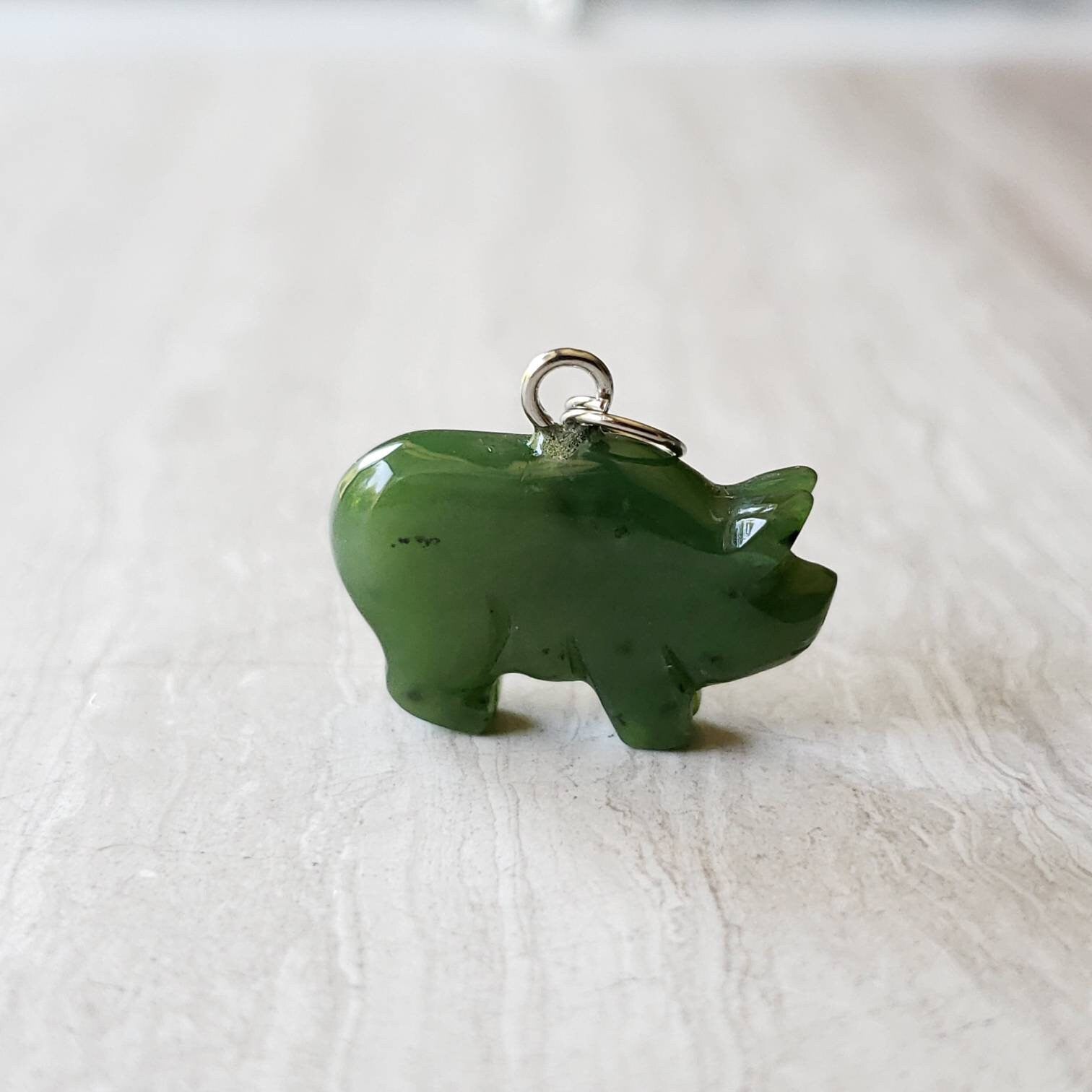 jade pig charm