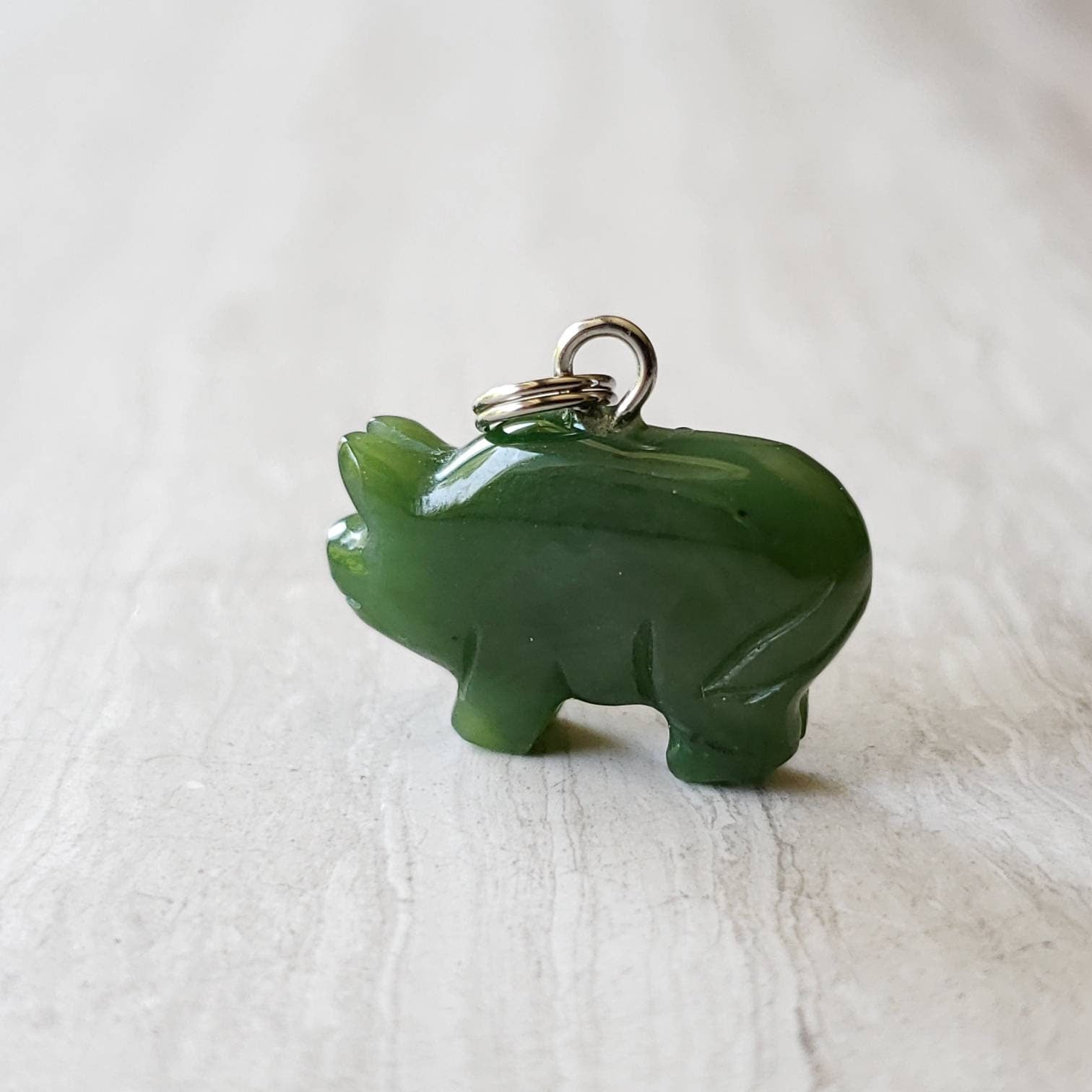 jade pig charm