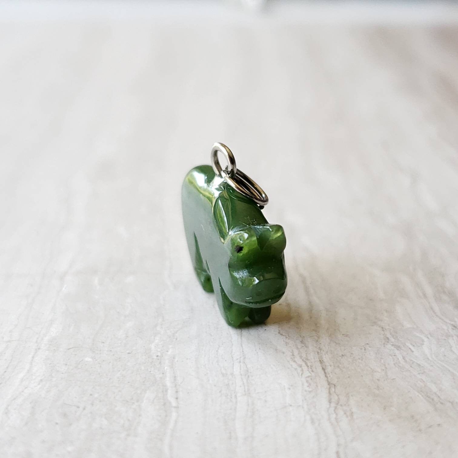 jade pig charm