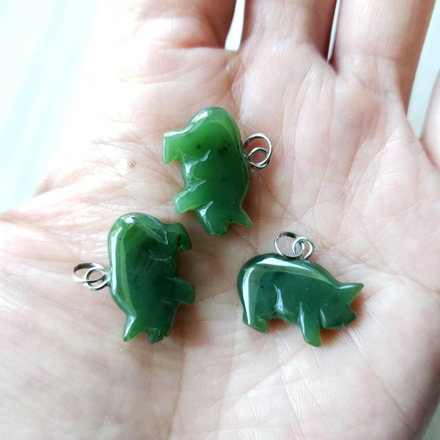 jade pig charm
