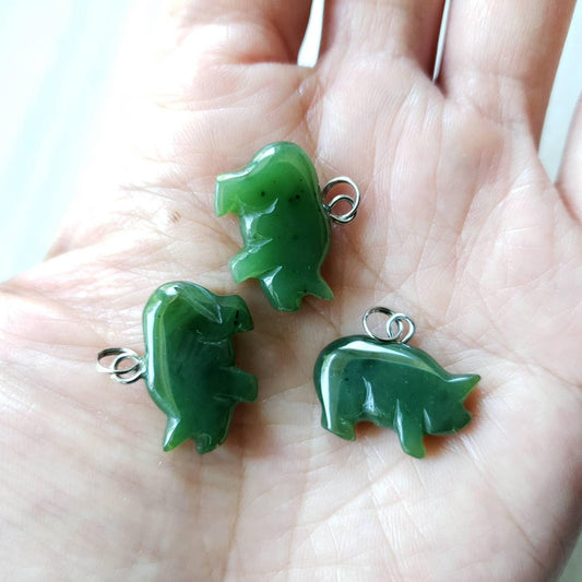 jade pig charm