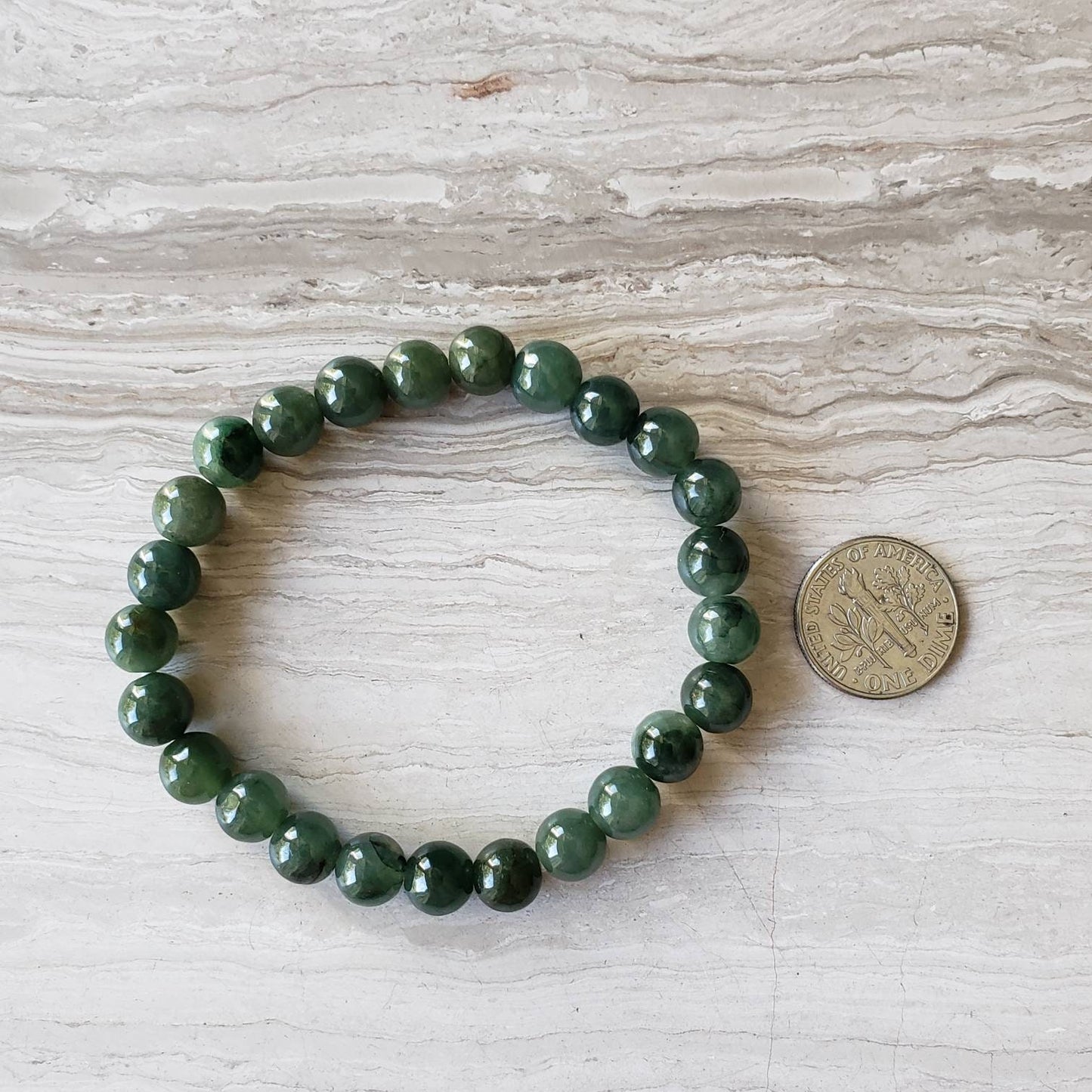 burmese green jade bead bracelet