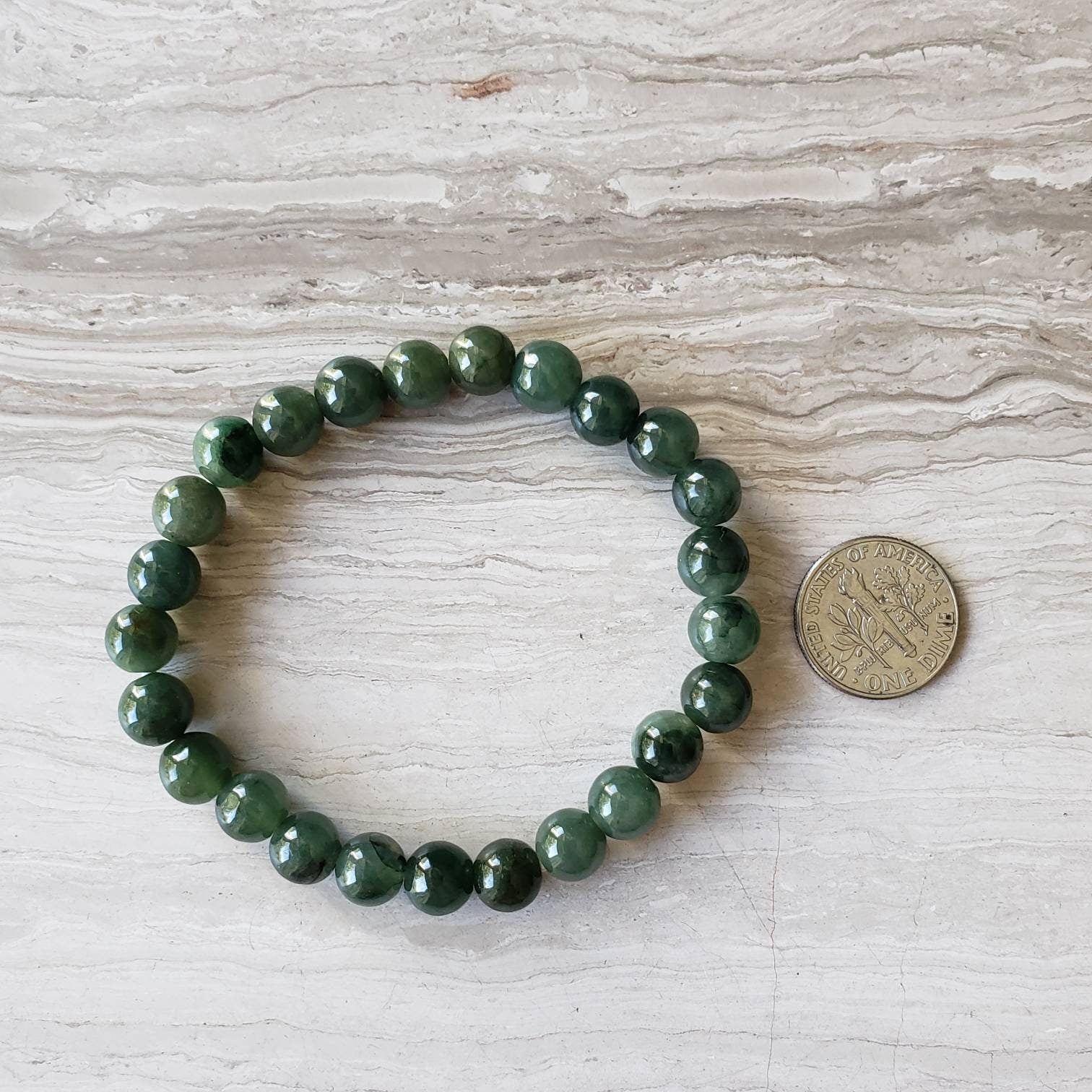 burmese green jade bead bracelet
