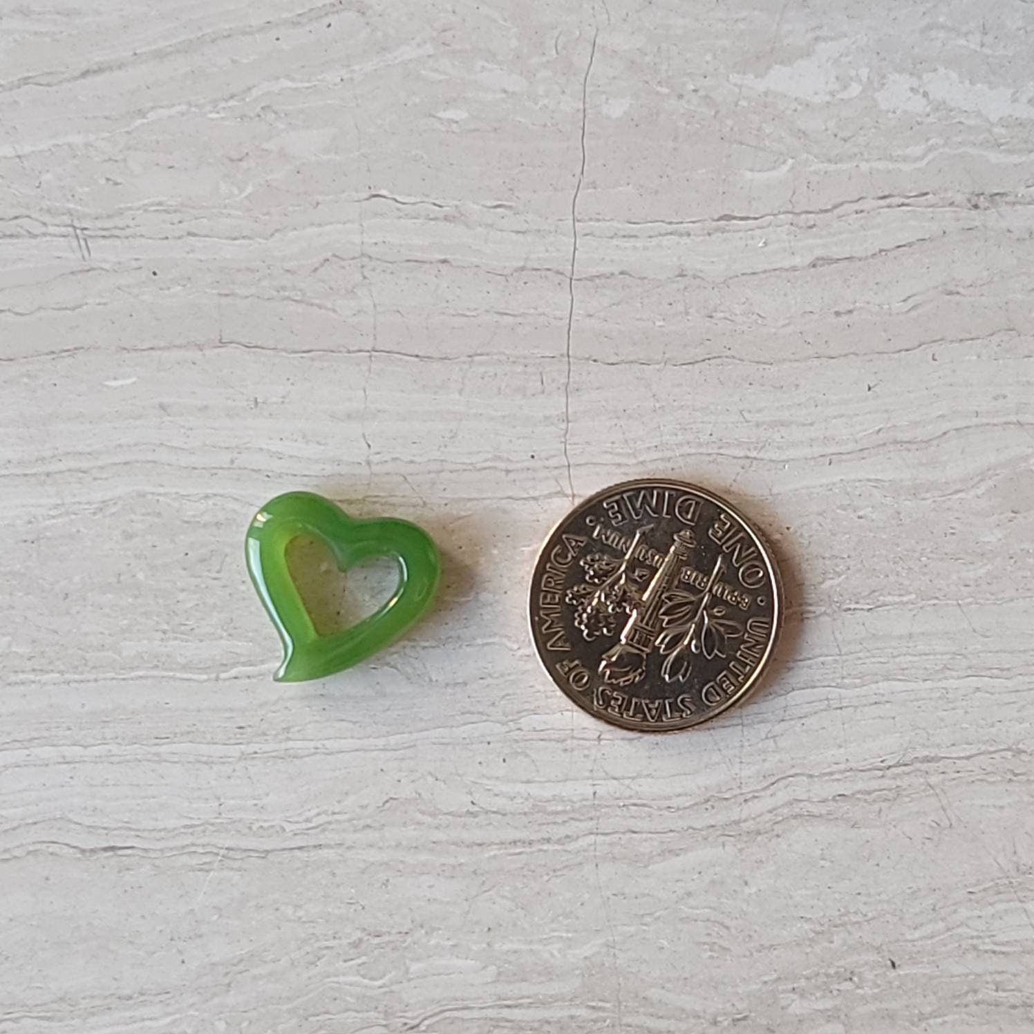 jade floating heart charm