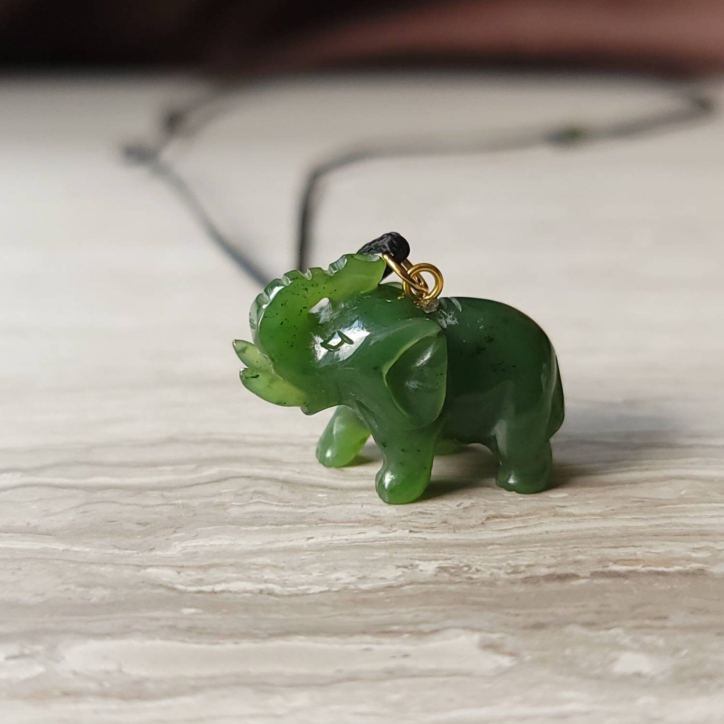 large jade elephant necklace