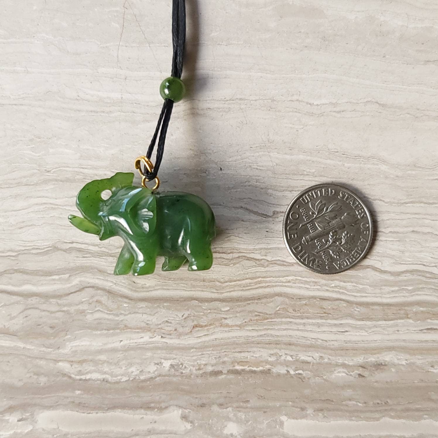 large jade elephant necklace