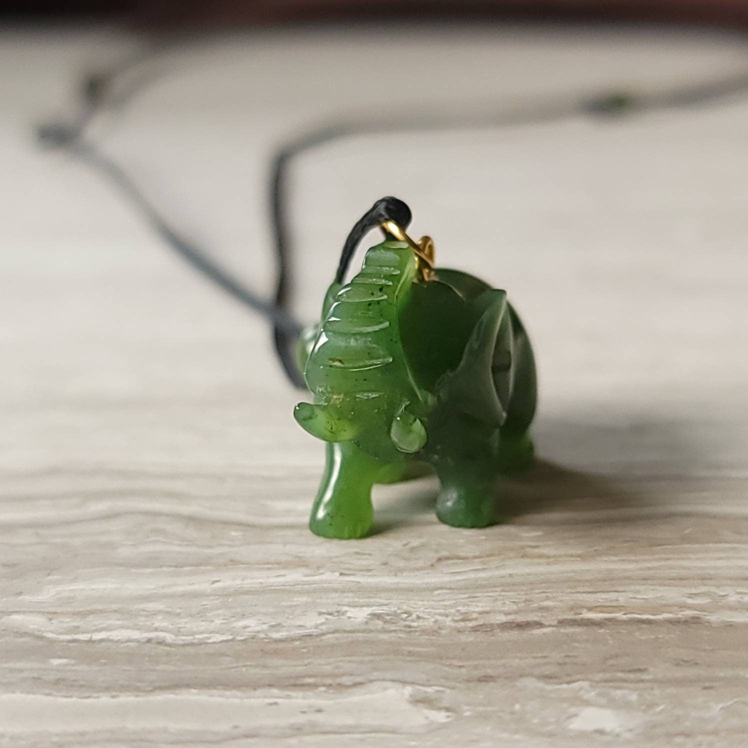large jade elephant necklace
